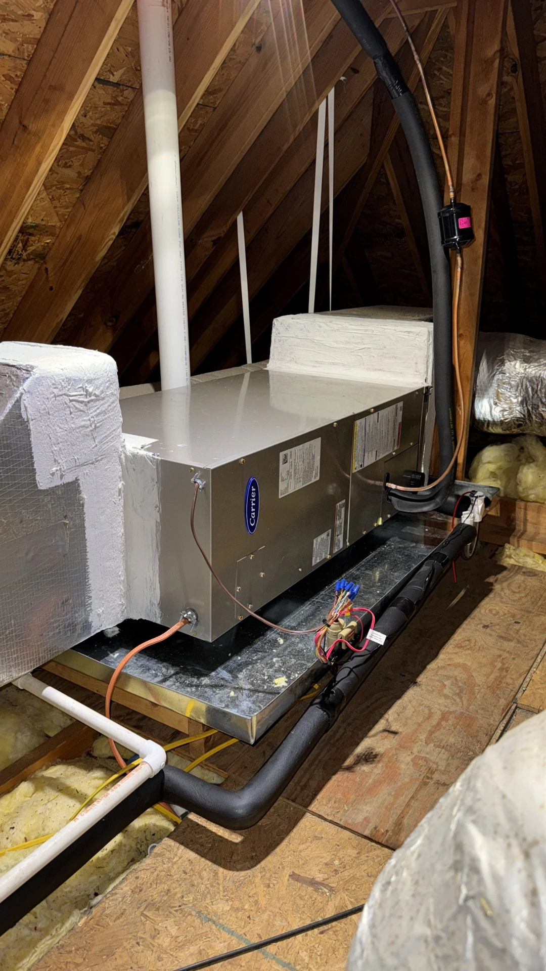 Carrier air handler installation by Maximum Air Experts in North Charleston